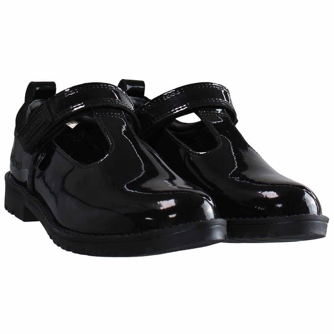Kickers Lachly T-Bar zwarte kinderschoenen