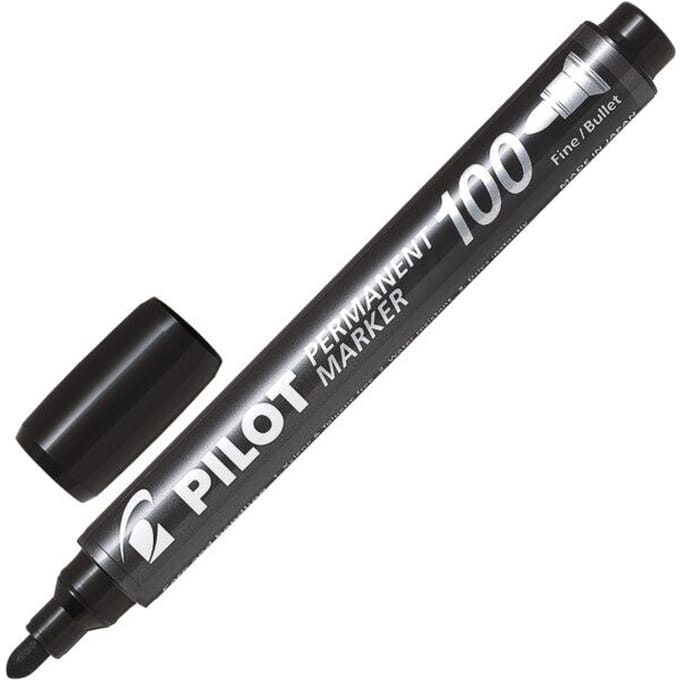 Pilot - Permanent Marker 100 - Zwart - 1 stuks