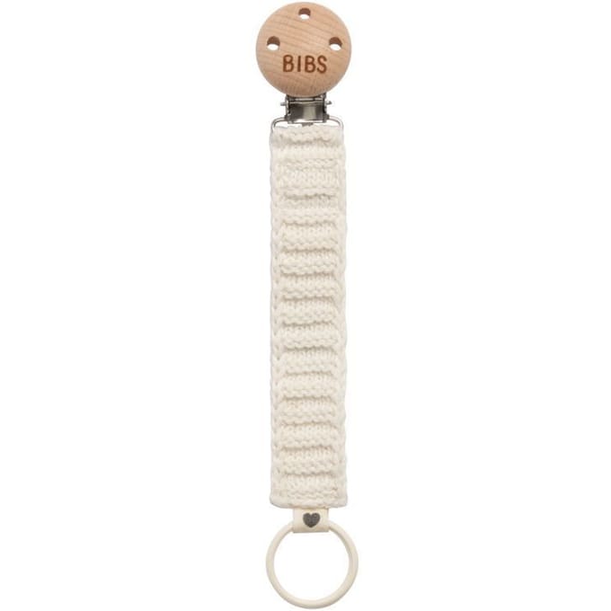 BIBS Fopspeenketting Knitted Ivory 1