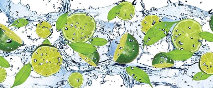 Fotobehang Limes Water | PANORAMIC - 250cm x 104cm | 130g/m2 Vlies