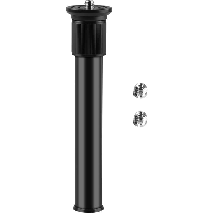 Uitschuifbare aluminium verlengpaalstang 19-31 cm Universele 1/4-inch 3/8-inch interface met zwart