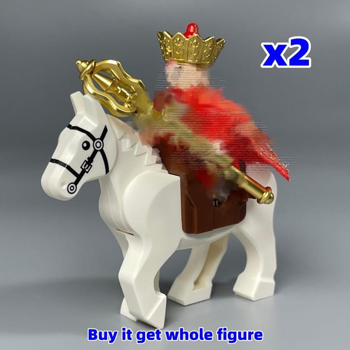 MOC Briques Support Figurine d'Action Tang Monk Roi Cheval Scène de Bataille Guerrier à Cheval Accessoires Blocs de Construction Jouets pour Garçons