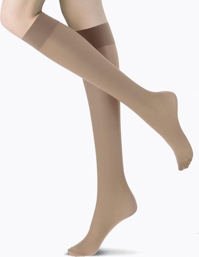Oroblu Mi-Bas Different 40 Kniekousen - Kleur Suntouch/ Huidskleur - Maat 36-38
