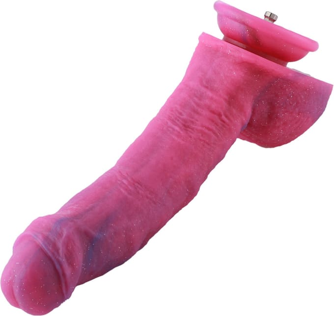 Fantasy Dildo Gebogen Roze Opzetstuk 24 cm KlicLok