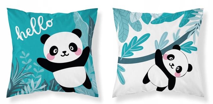 Kinderkussenhoes Katoen 40x40cm - Panda Wanda