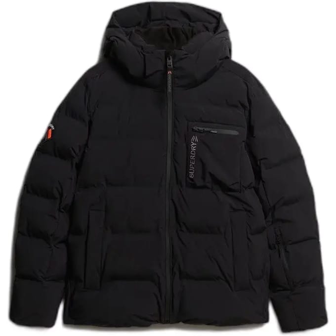 Superdry Ski Sports Gewatteerde Jas Black Grootte: M
