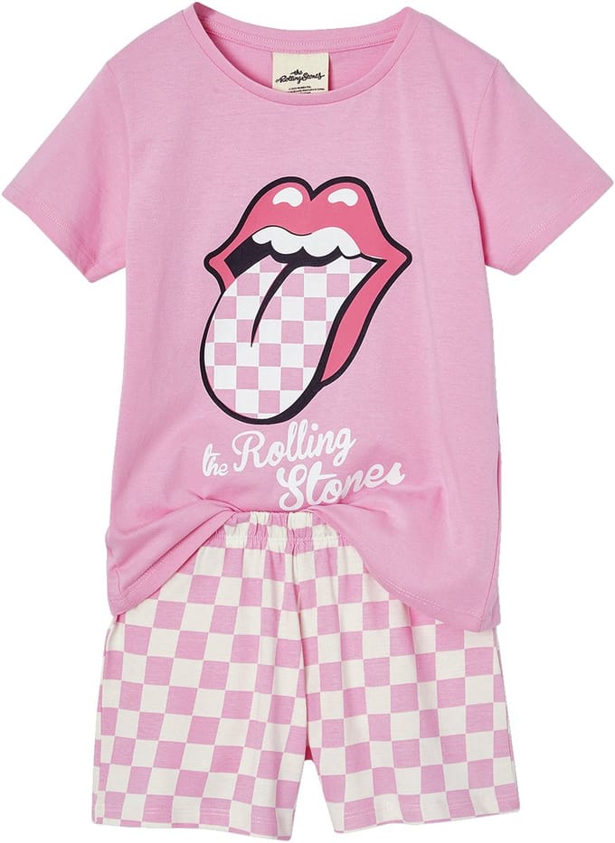 Vertbaudet Kinder Sommer-Schlafanzug THE ROLLING STONES