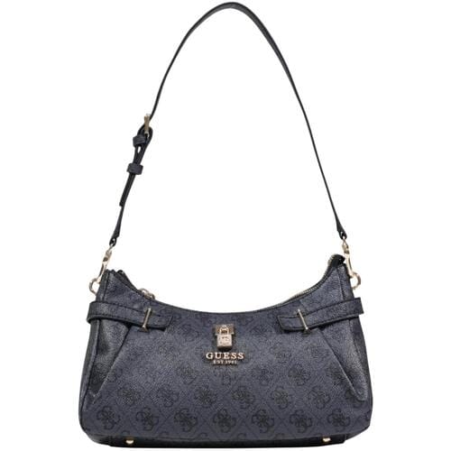 GUESS schoudertas Yesba Shoulder Bag Coal Logo donkergrijs