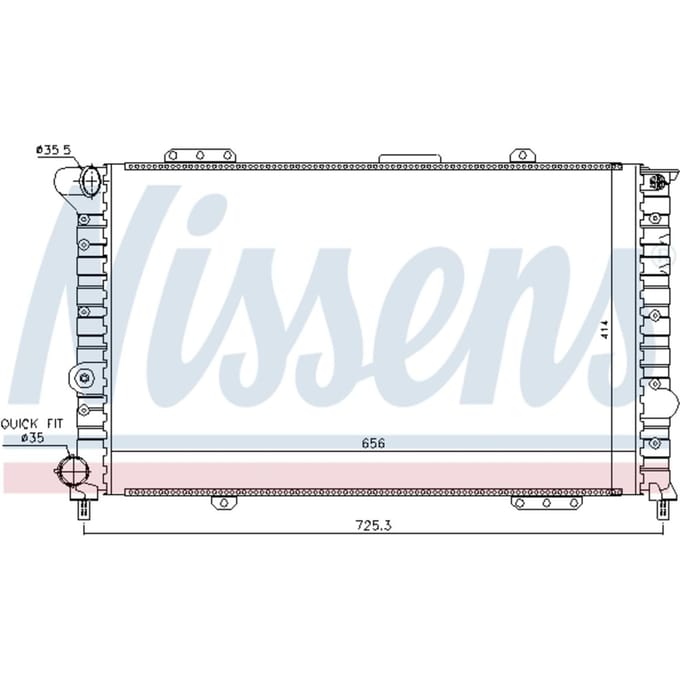 Radiator, motorkoeling NISSENS 60053