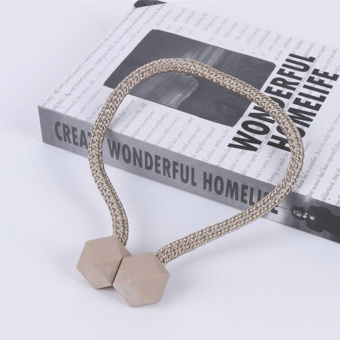 1 Paar/set 48,5cm Magnetische Gordijnbinders Waterdicht Huis Gordijn Gesp voor Huishouden Lichtbruin gray