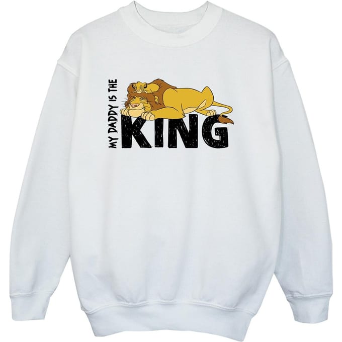 Disney Jongens The Lion King Daddy Is King Sweatshirt (Wit)