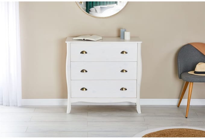 ANTOINETTE-commode in barokstijl, wit