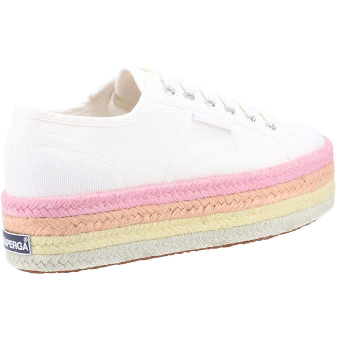 Superga 2790 Multicolor Rope 100% Katoen Damestrainers Wit/Candy Multicolour