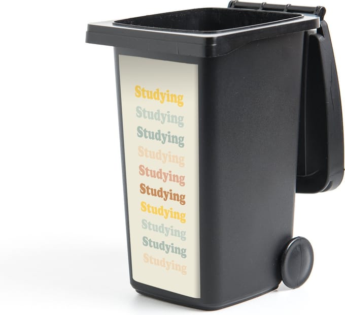 Container sticker Motivatie - Quotes - Studenten - School - 44x98 cm - Kliko sticker