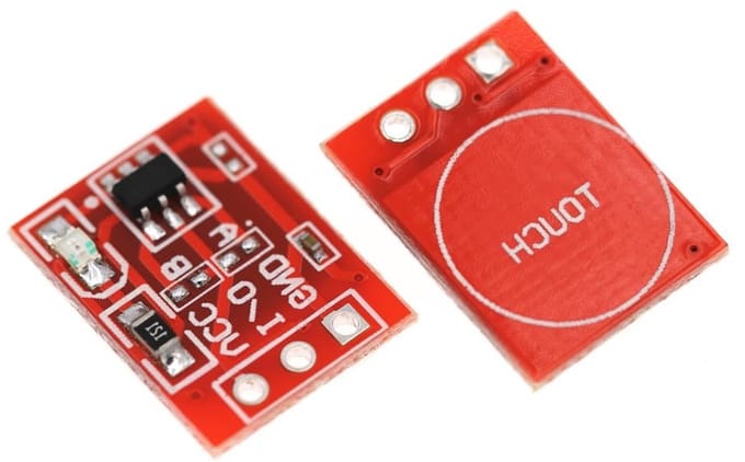 10 Stuks TTP223 Touch Tact Switch Modules, Capacitive Touch Knoppen, Zelfvergrendeling en Cirkeltransformatie