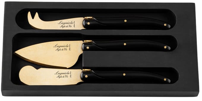 Laguiole Style de Vie Kaasmessenset Prestige Line - 3-delig - Goud