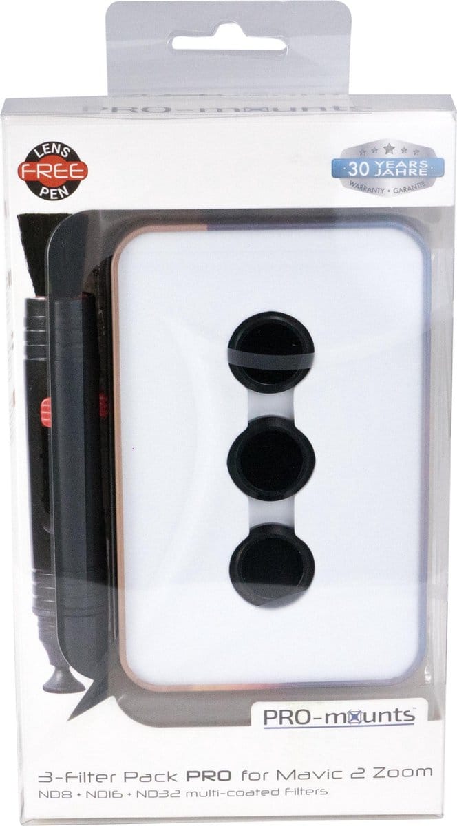 PRO-mounts 3-Filter Pack PRO for Mavic 2 Zoom (ND8 + ND16 + ND32 Multi Coated)