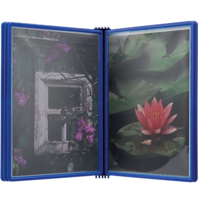 Wandelement djois flex-o-frame a4 met 5 tassen Blauw