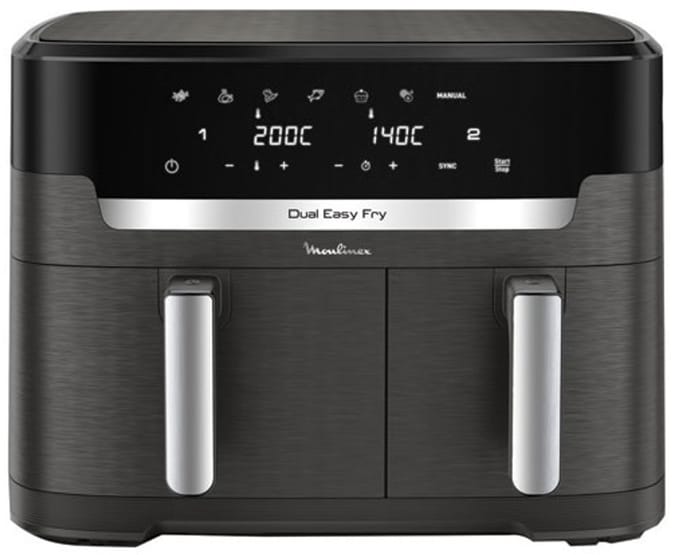 Moulinex EZ942HF0 friteuse Dubbel 11 l Vrijstaand 2020 W Heteluchtfriteuse Houtskool