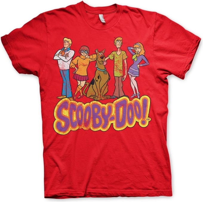 ScoobyDoo Heren Tshirt -L- Team Distressed Rood