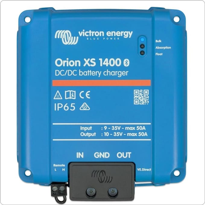 DC-DC Batterijlader - Acculader Omvormer - Accu Opladen - Compact Ontwerp - 50 Amp - Grijs