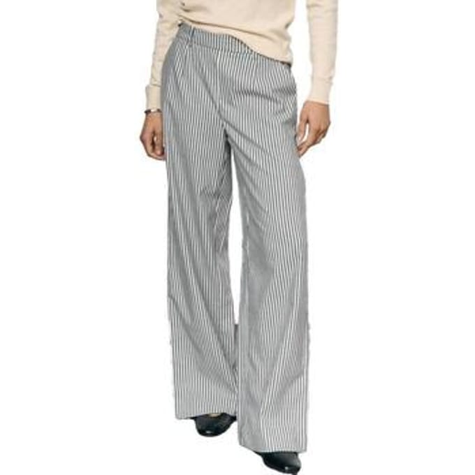 Object Objlisa Wide Pant Broeken Dames - Grijs - Maat 34