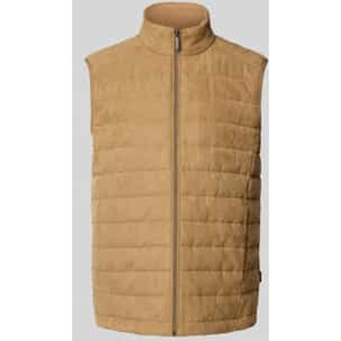 Regular fit bodywarmer met opstaande kraag