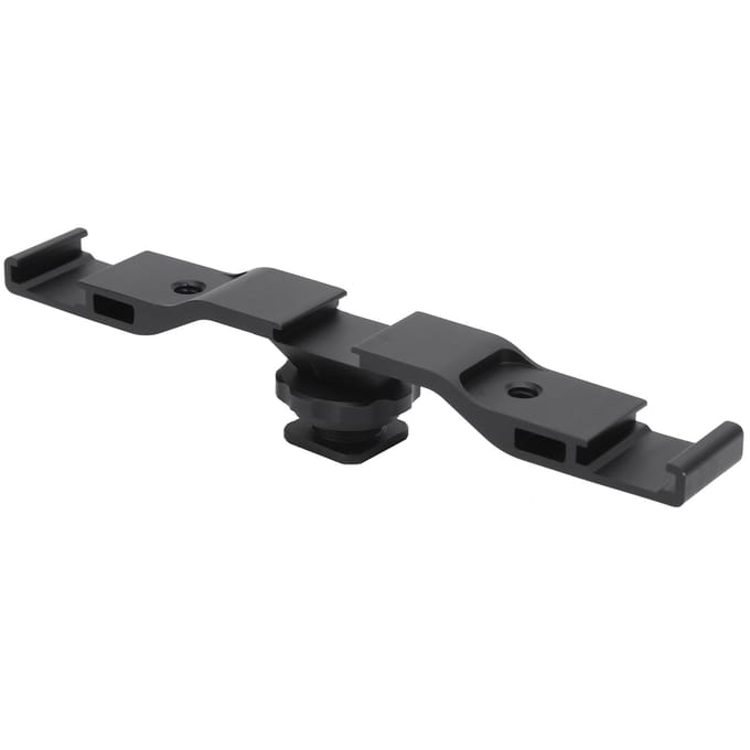 Barre d'extension Support Support Cold Shoe en Alliage d'Aluminium pour Appareil Photo Lumière d'Appoint Microphone gray