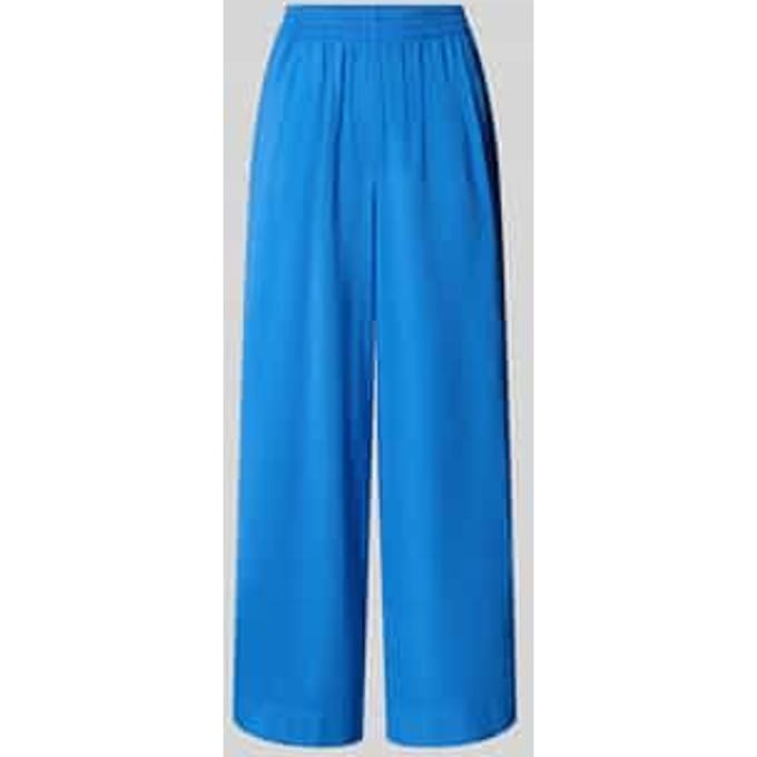Wide leg stoffen broek in kreuklook