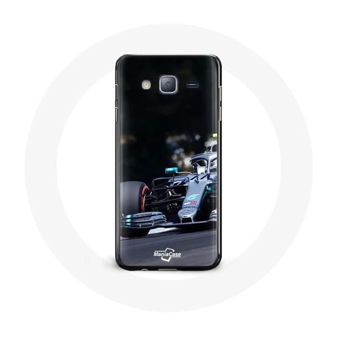 Coque pour Samsung Galaxy J7 Formule 1 Valtteri Bottas Pilote automobile F1 Noir