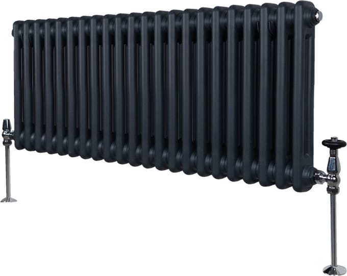 2-kolomsradiator - antraciet - 300x1012 mm - 15 jaar garantie
