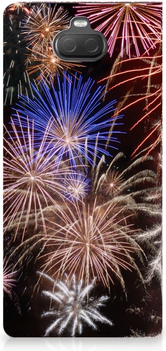 Sony Xperia 10 Plus Hippe Standcase Vuurwerk