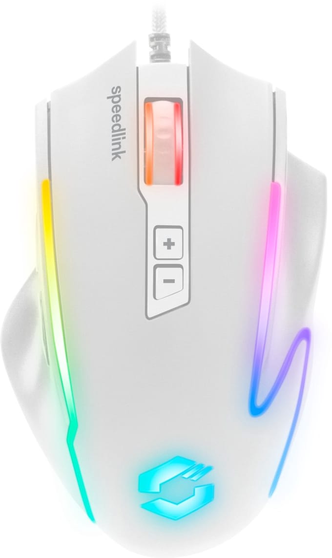 Speedlink DECUS NX - Gaming Muis - 12.800 DPI - 6 Knoppen & 2 DPI Schakelaars - RGB - Wit