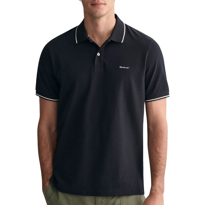 Gant Tipping SS Pique Rugger Polo Heren - Maat M