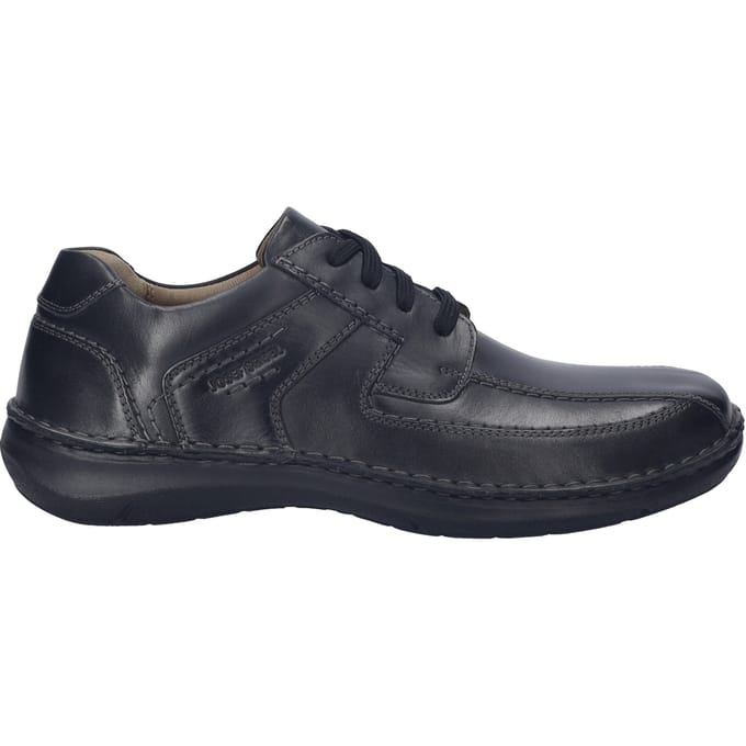 Josef Seibel - NEW ANVERS 08 - Vrije tijdsschoenenHeren veterschoenHeren sneakersCasual - Kleur: Zwart - Maat: 43