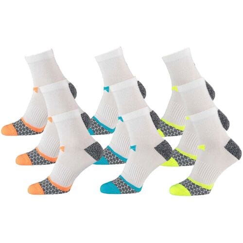 Xtreme Sockswear Hardloop Sokken - 9 paar - Multi White Running Socks - Maat 42/45