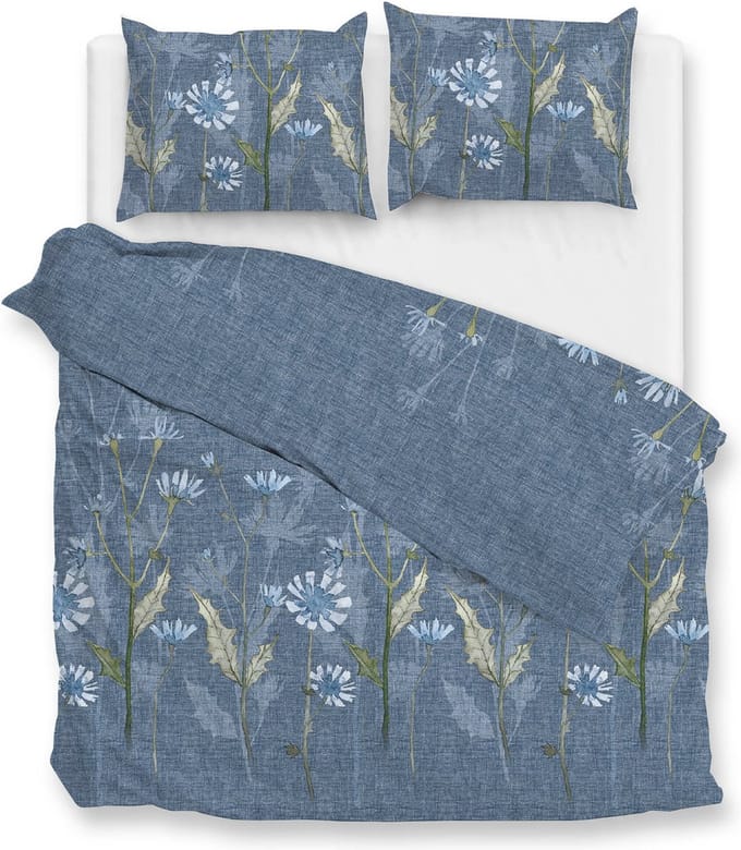 Zohome Cecilla Dekbedovertrek - 100% Katoen - 240x220 - Blauw