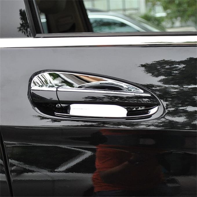 4 STUKS Chrome Deurklink Kom Cover Trim Voor Benz BCE GLK ML GL GLE GLS Klasse gray