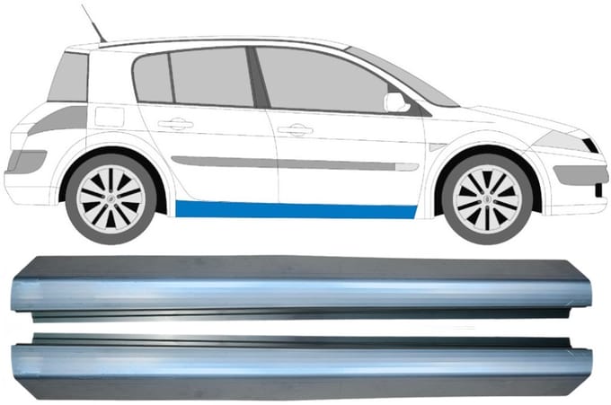 Reparatie dorpel voor Renault Megane II 2003-2012 / Links + Rechts / Set