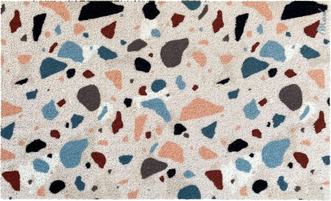 Mad About Mats - PABLO - deurmat - terrazzo - schoonloop/scraper - wasbaar - 67x110cm
