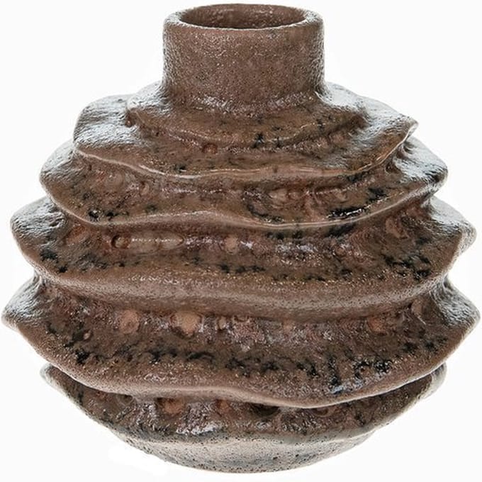 Kruiken En Flessen - Vase Ceramic Ø15x13.5cm Black/grey