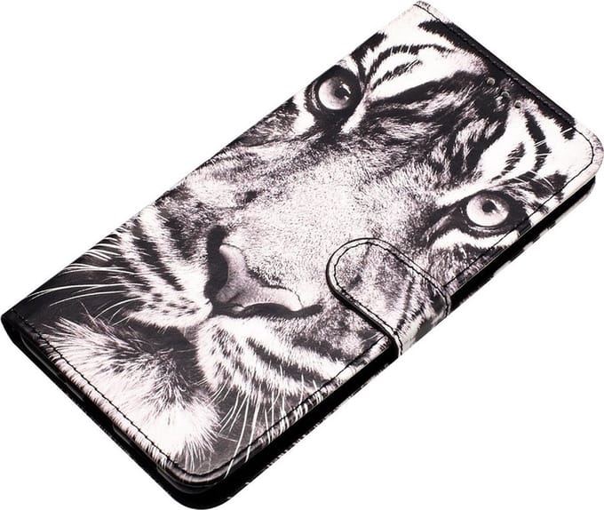 Bookcase hoesje met print Tijger Geschikt voor: iPhone 14 Plus