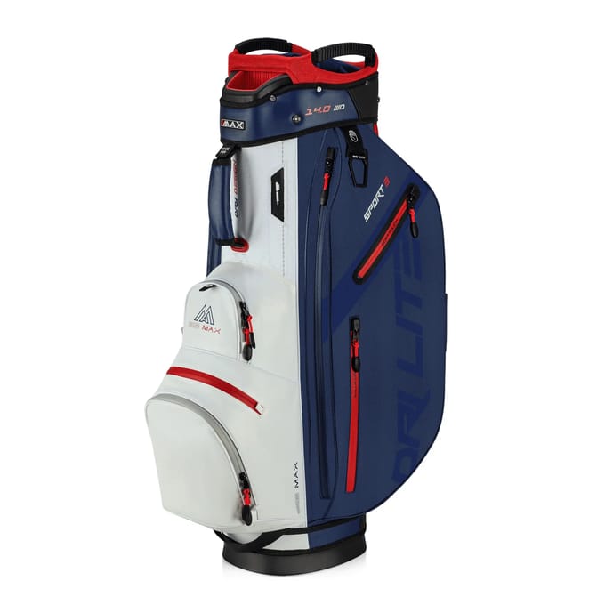 Big Max Dri Lite Sport 3 - Waterwerende Golftas - Cartbag - Navy Wit Rood