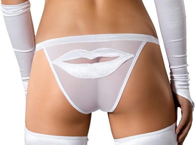Roza- Lipst- slip- wit S