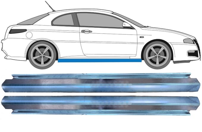 Reparatie dorpel voor Alfa Romeo GT 2003-2010 / Links + Rechts / Set