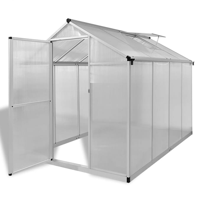 vidaXL - Tuinkas - met - basisframe - 4,6 - m² - versterkt - aluminium