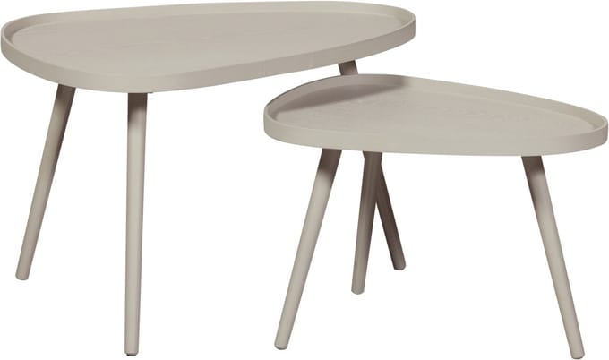 WOOOD Nissa Bijzettafels - Zand - Set van 2 - 39x71x52