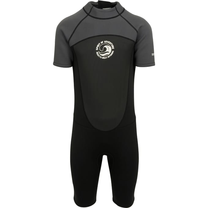 Regatta Heren kort wetsuit (Zwart/Donkergrijs/Wit)