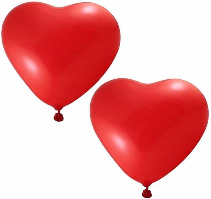 Knaak Hartjes Ballonnen - Valentijn & Bruiloft Decoratie - Rood - 12 stuks - 27 cm