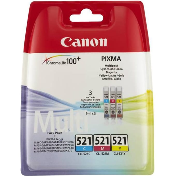 Canon Inktcartridge CLI-521C/M/Y 3-kleuren Multipack